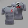 For Men Summer Athletic Compression T-Shirt Breathable Quick-Dry High-Elasticity Short Sleeve Tee with Bold Griffith Graphic Gym
