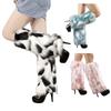 Damen Japanisch Harajuku Flauschige Beinwärmer Winter Warm Gothic Bunt Gepunktet Kunstpelz Stiefel Schuhe Manschetten Abdeckungen Lange Socken