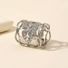 Butterfly Scarf Ring Hollow-out Ring, Rhinestone Holder, Elegant Design Clip Slide for Women Shirts Neckerchiefs Shawls Silk Scarves Stylish
