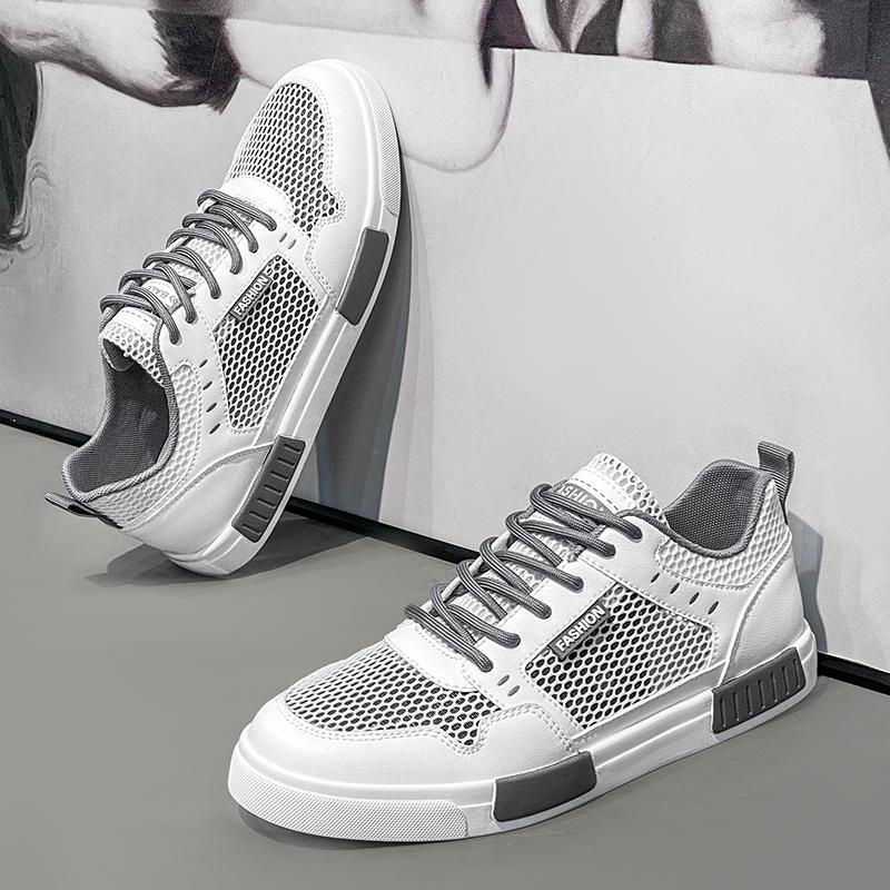 YRZL Men's Sports Shoes Summer Casual Mesh Shoes Lightweight Breathable Non Slip Sneakers Shoes Fashion Men Walking Shoes