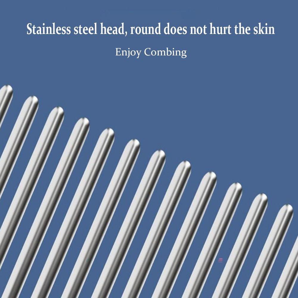 Stainless Steel Pet Massage Comb Easy Cleaning Pet Grooming Brush Pet Hair Comb  Dog Cleaning