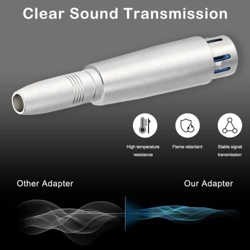 Xiatiaosann XLR 3-Pin Male to 6.35mm Female Converter Adapter Socket Audio Connector TRS Jack, XLR Female to 6.35mm Female Microphone Mixer Stereo Con