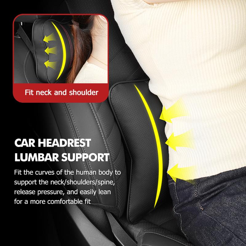 Car Seat Headrest Lumbar Support Spine Protect Neck Rest Cushion For Zeekr X 001 009 2022 2023 2024 EV 2021-2023 Krypton