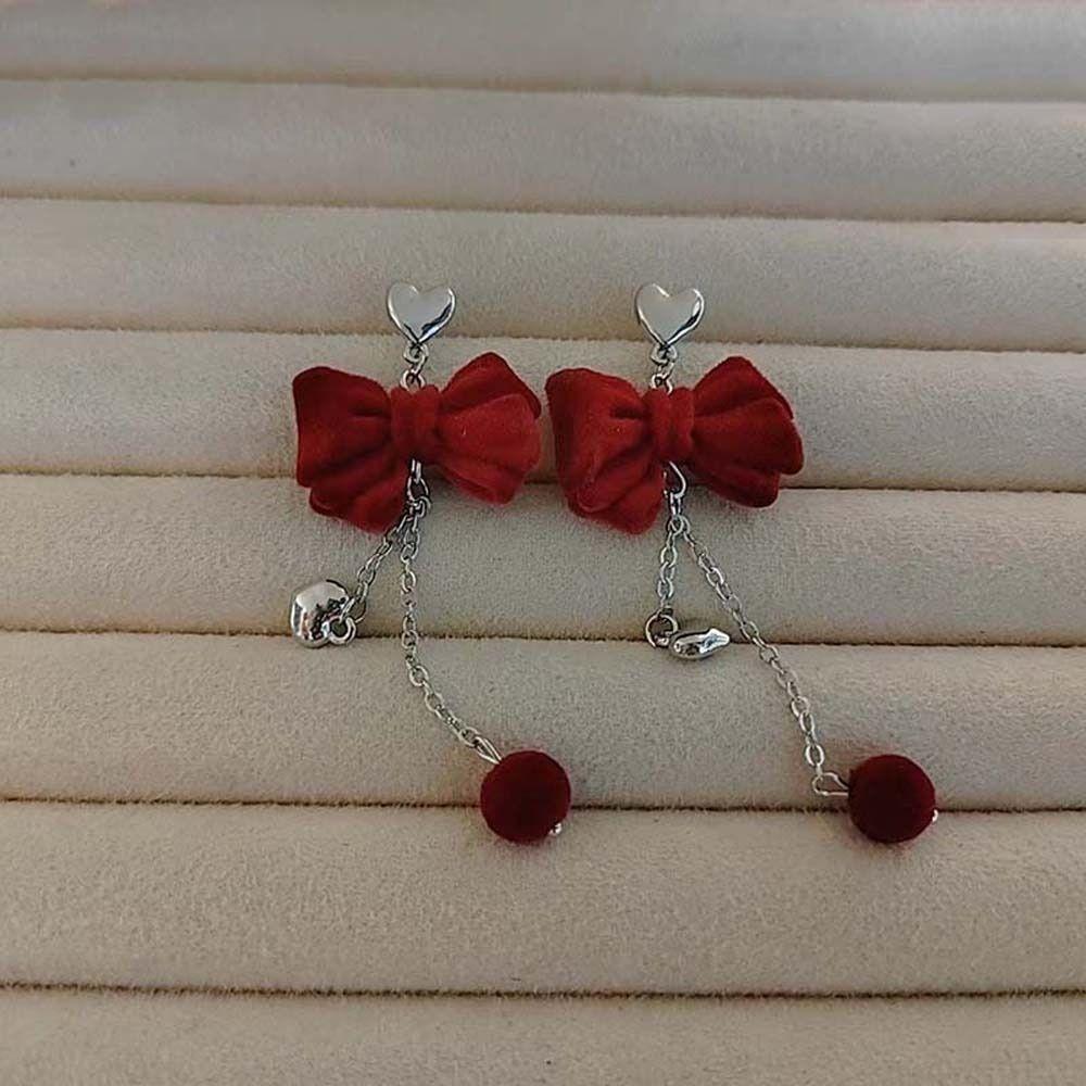 Bowknot Bow Drop Earrings Jewelry Accessories Bow Dangle Earrings Sweet Bowknot Ear Pendant Party