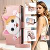 Cute Cat Crossbody Long Lanyard Flip Wallet Leather Case For Samsung S26 Ultra S25 S24 Plus S23 A27 A17 A37 A16 Shockproof Cover