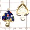 20 Colorful Cartoon House & Mushroom Enamel Alloy Charms for DIY Jewelry