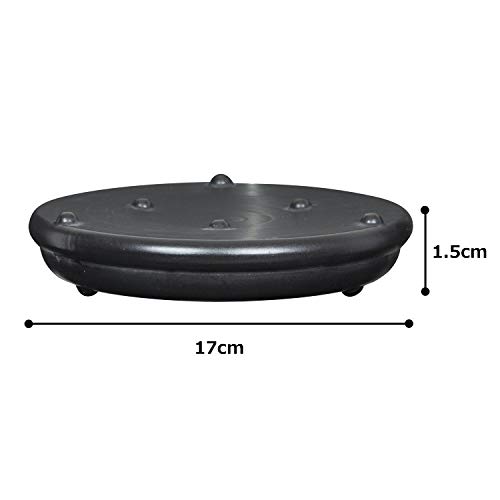 Hase Seito Hase-en Ceramic Trivet, Approx. 17cm, Black, AKH-51