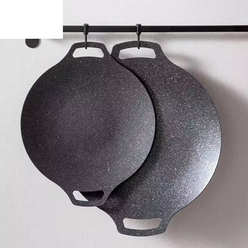 Grillpfanne, koreanische runde Antihaft-Grillplatte, BBQ-Grill, Outdoor-Reisen, Camping, Bratpfanne, Grillzubehör, Küchenbedarf