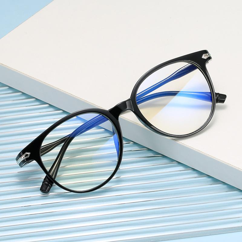 Anti-Blue Light Radiation Computer Men'S Plain Glasses Women'S Tide Big Face Flat Mirror Myopia Glasses Frame Flat Mirror
