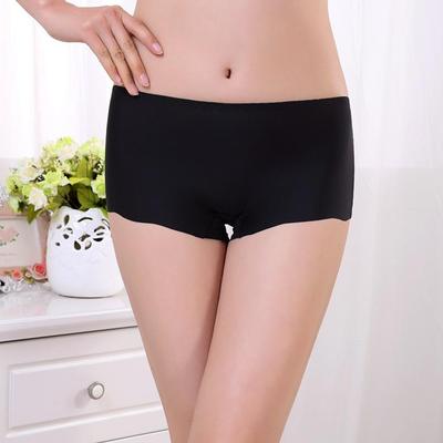 Women's Seamless Low-Waist Ice Silk Panties - Sexy Flat Leg One-Piece Underwear 8256