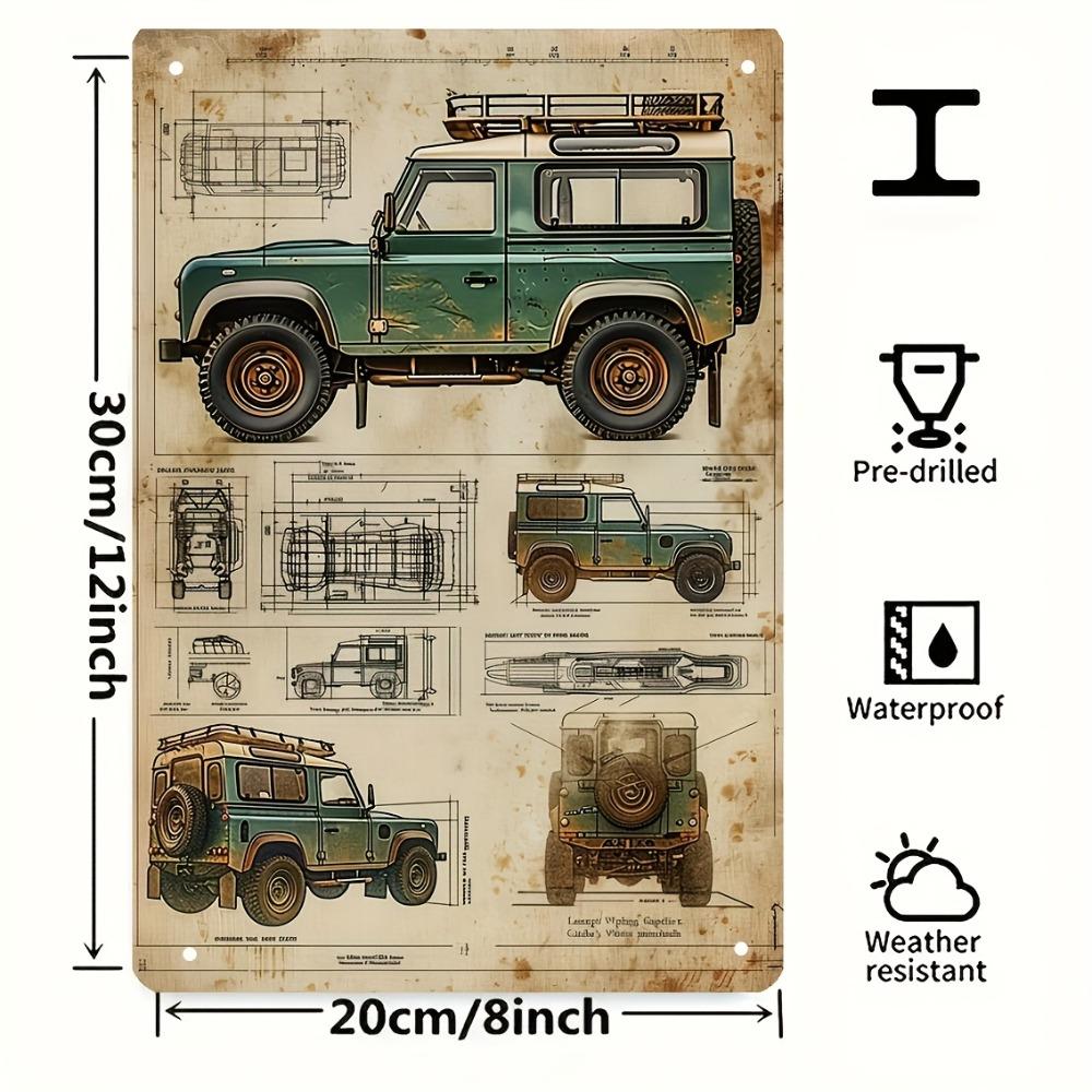 Vintage Metal Tin Sign 20x30cm - Rustproof Waterproof Wall Art, Vertical Retro Decor for Home Garage Bar Cafe, Easy Install
