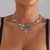 Accessories, Sweet Cool Hip Hop Wind Stars Butterfly Elements Collarbone Chain Creative Metal Wrap Necklace