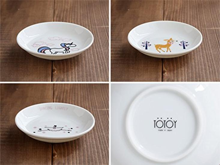 EAST Table Children's Small Plate, Lightweight 12cm, for Girls TOTOY Ballerina To-00403 Made In Japan, Children's Tableware, Cute, Dishwasher Safe,