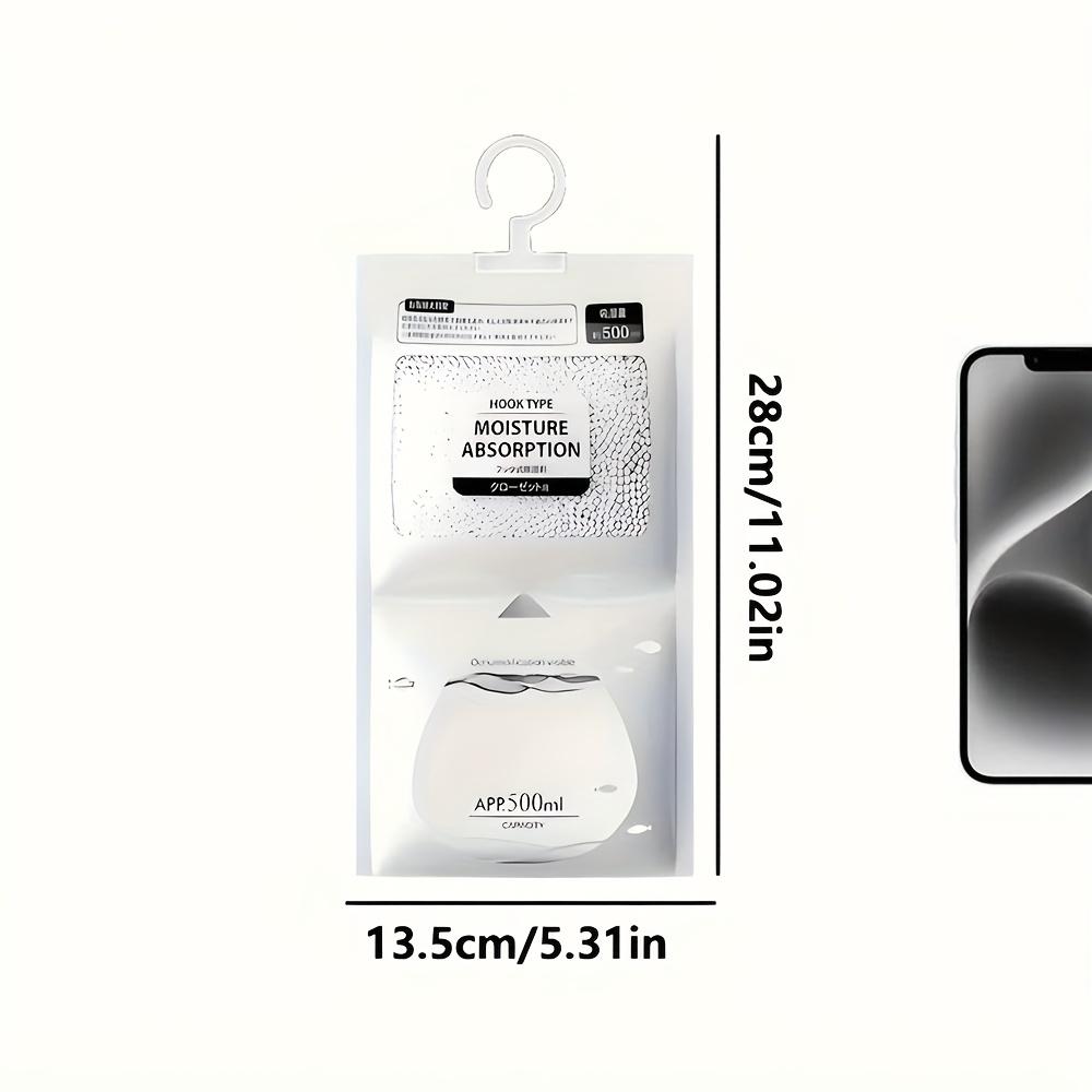 Hanging Moisture Absorbent Bags, Hanging Dehumidifier Perfect for Wardrobes, Bedrooms And Bathrooms. Effective Moisture Absorbent Bag Designed