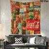 Retro Cocacola Wall Tapestry Tapestry Wallmounted Background Cloth Homestay Soft Decoration Tapestry Home Decor Background Wall Hanging Cloth