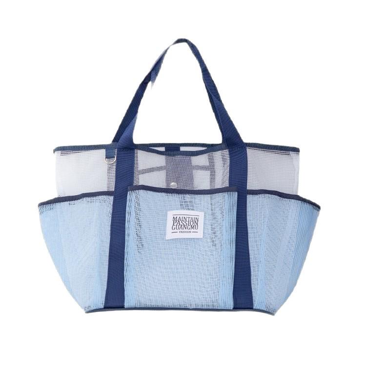 Mesh Large Capacity Swim Bag with Multi-Pocket Storage for Swimsuits, Toiletries, and Travel Essentials