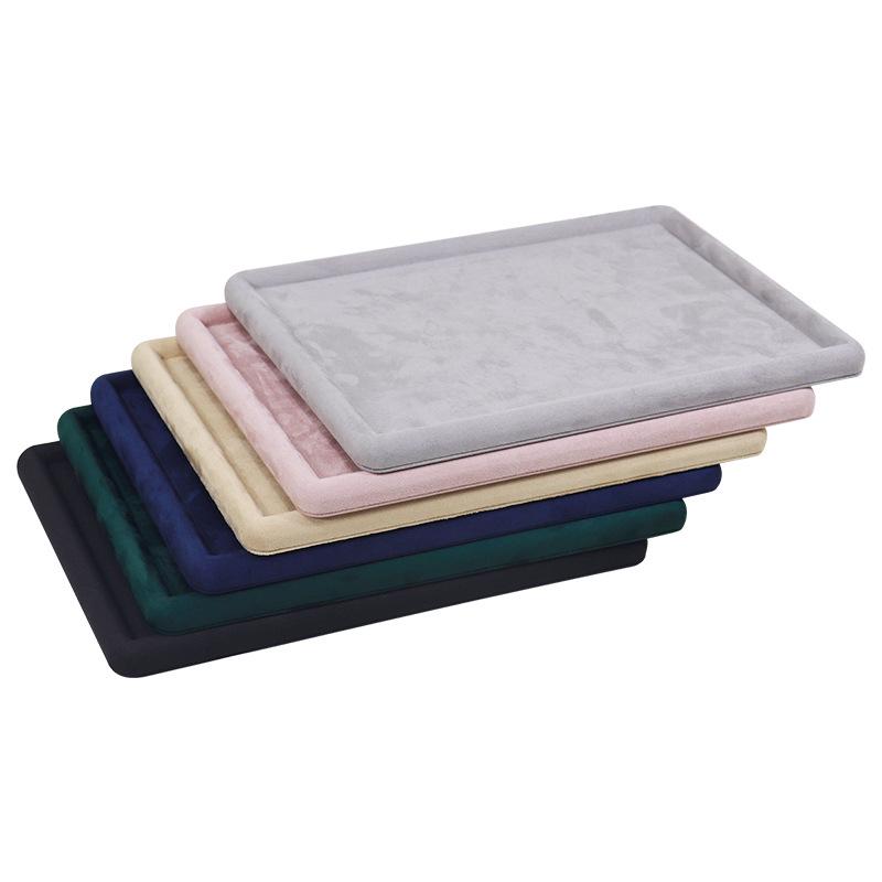 Smyckesdisplaybricka i kashmirläder med mikrofiberfoder