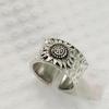 Exaggerated Punk Sunflower Ring - Hip Hop Open Wide Band for Clubbing
