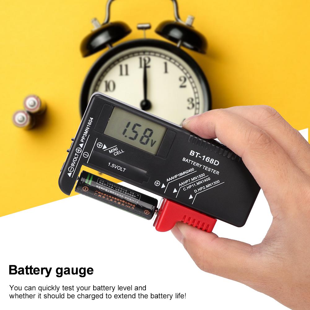 Portable Digital 1.5V 9V Battery Tester Measuring Diagnostic Checker Analyzer