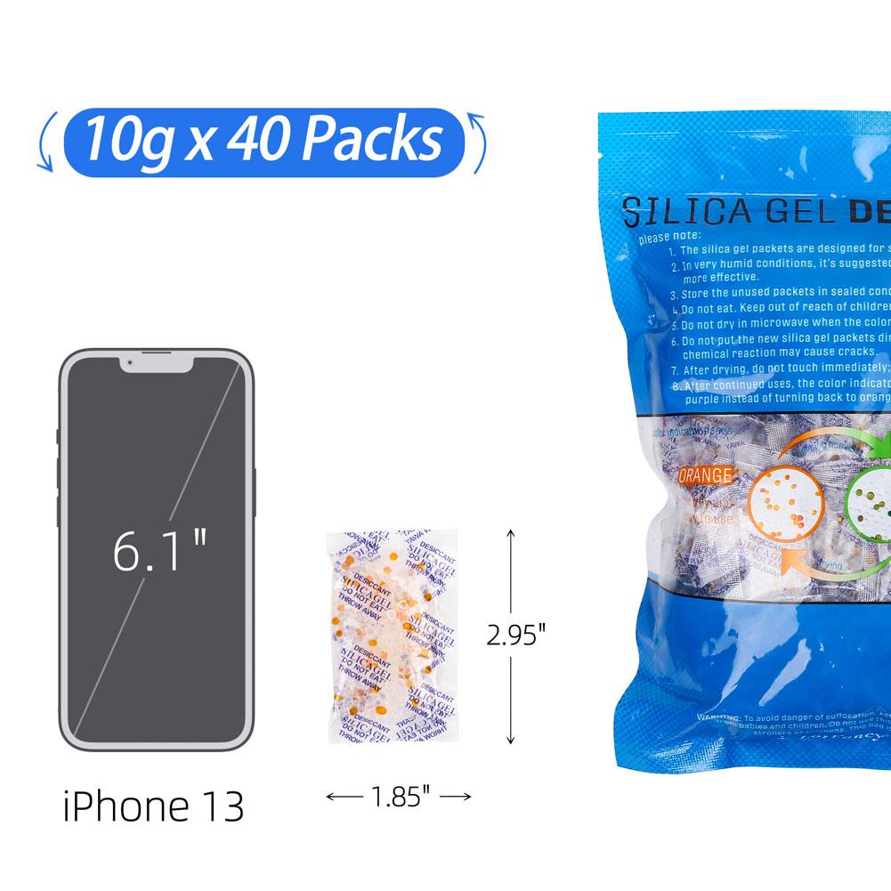 10g 40 packs Non Toxic Silica Gel Desiccant Damp Kitchen Room Living Moisture Dehumidifier Absorber Bag
