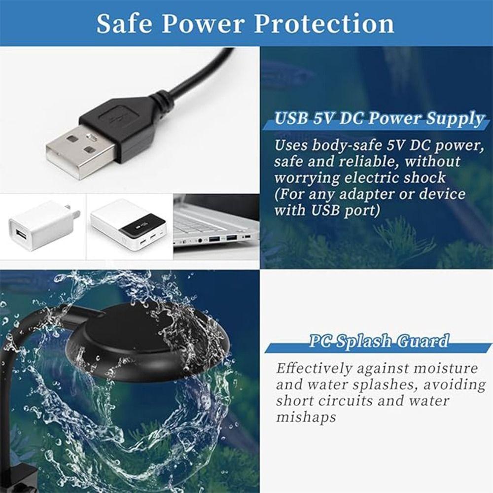 5/7W Clip on Aquarium Light 360-degree Aquarium Plant Light Durable LED Aquarium Light Aquarium