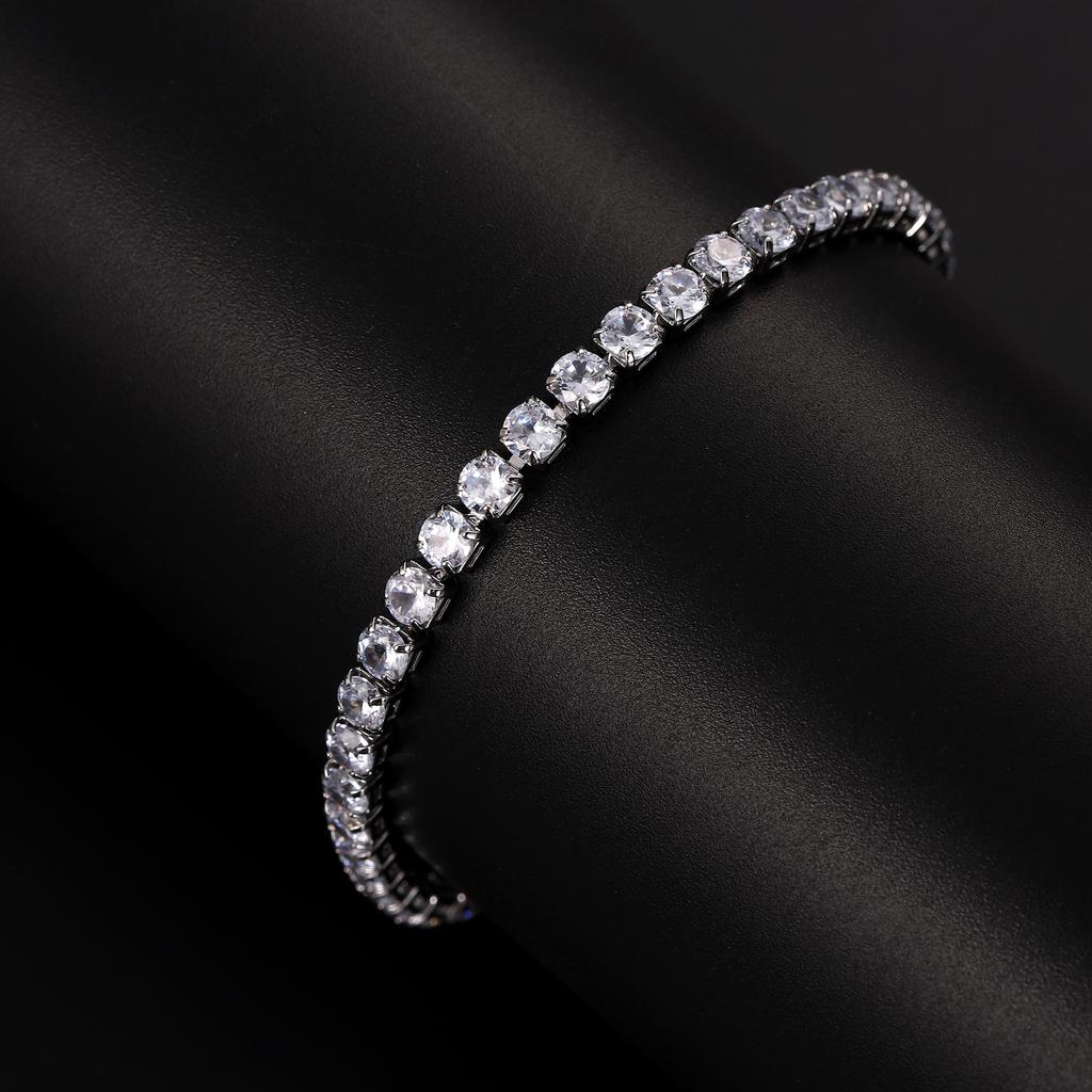 Men's and Women's Bracelets Hip-hop 4.0 Micro-inlaid Zircon Bracelets Best Selling Bracelets Tennis Bracelets.