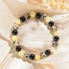 8mm Handmade Stretch Bracelet  Amazon Maculated Stone Obsidian Beaded Bracelet Natural Stone Beaded Bracelet