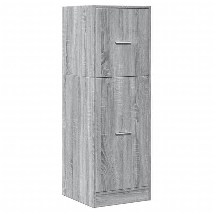 VidaXL Armoire apothicaire sonoma gris 40x41x118 cm bois d'ingénierie, coffre d'apothicaire, meuble d'apothicaire, coffre à 855201