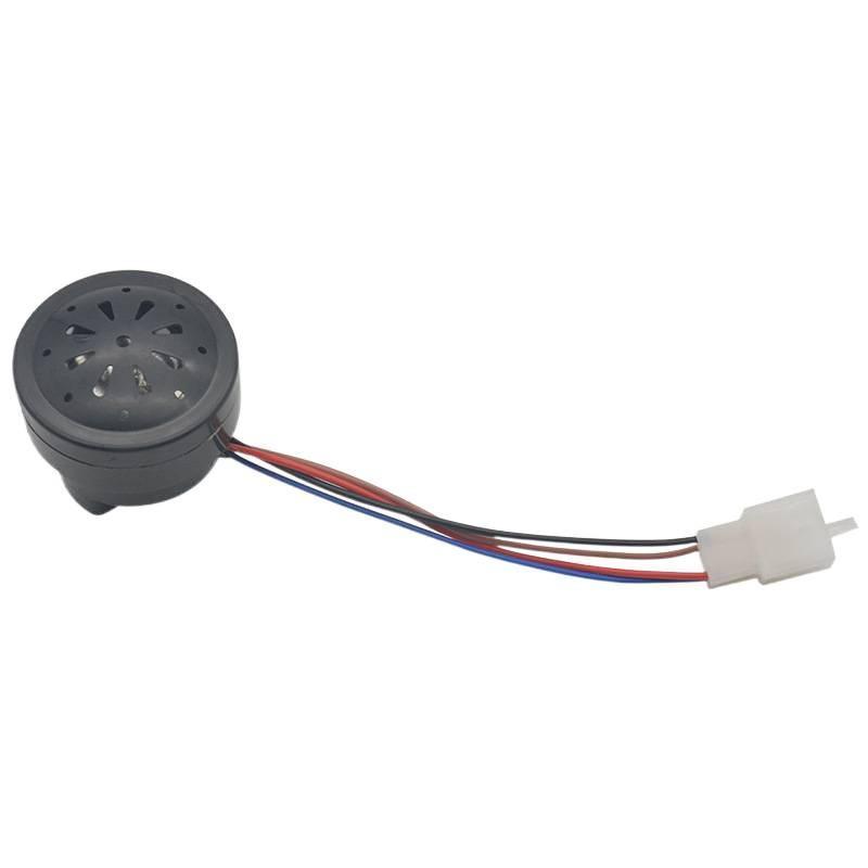 4 Wires 2 In 1 Electric Car Horn 1/3Pcs 48V 60V with LED Black Steering Buzzer for E-bike Daily Use