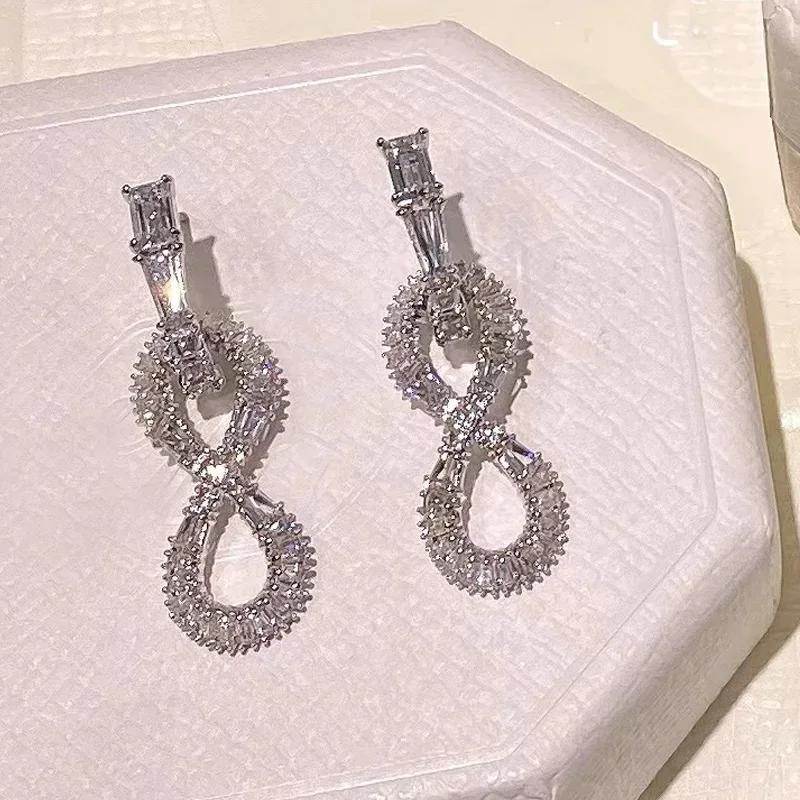 2026 New Trend Fine Jewelry Set Charming Heart Crystal Fashion Stainless Steel Necklace Earrings As a Anniversary Gift for Women