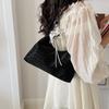 Sewing Thread Casual Underarm Bag Fashion Vintage Youth Shoulder Bags Adjustable Strap Star Heart Charm Minimalist Daily Handbag