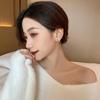 Women Korean Style Elegant Rhinestone Inlaid Geometric Fashion Earrings Jewelry