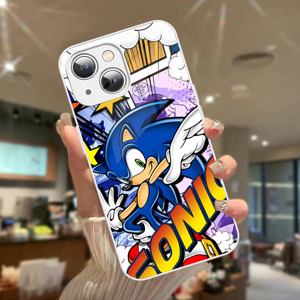 S-SonicS Anime For IPhone 14 13 12 Mini 11 Pro XS Max X XR 14 Plus Tempered Glass Cover