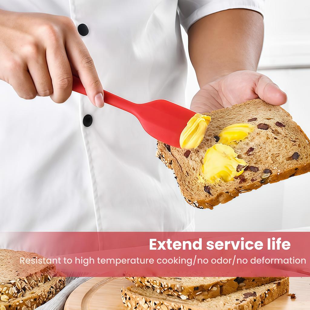 6pcs Food-Grade Silicone Baking Tool Set - High-Temperature Resistant Spatula and Brush Combination,Suitable for Cake Decoration/Cooking/Barbecue