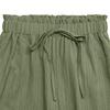 2026 Summer Casual Resort Trousers: Elastic Waist, Lace Patchwork, Solid Color, Wide Leg Pants