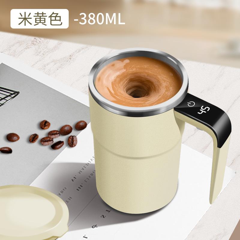 Electric Coffee Mug with LED Temperature Display - One-Touch Operation, Suitable for Mixing Coffee, Milk, Tea, Blended Drinks