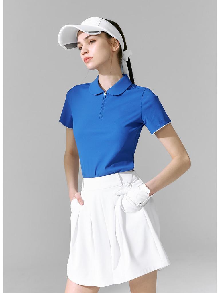 Bingse Women's Spring/Summer POLO Yoga & Sports Top - Short Sleeve for Golf & Tennis