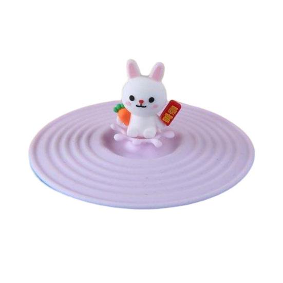 Attractive Food-grade Dustproof Colorful Cartoon Cute Silicone Cup Cover Home Supplies Drink Cup Lid