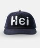 Haisan Hei Big Logo Felt Cap Dark Navy