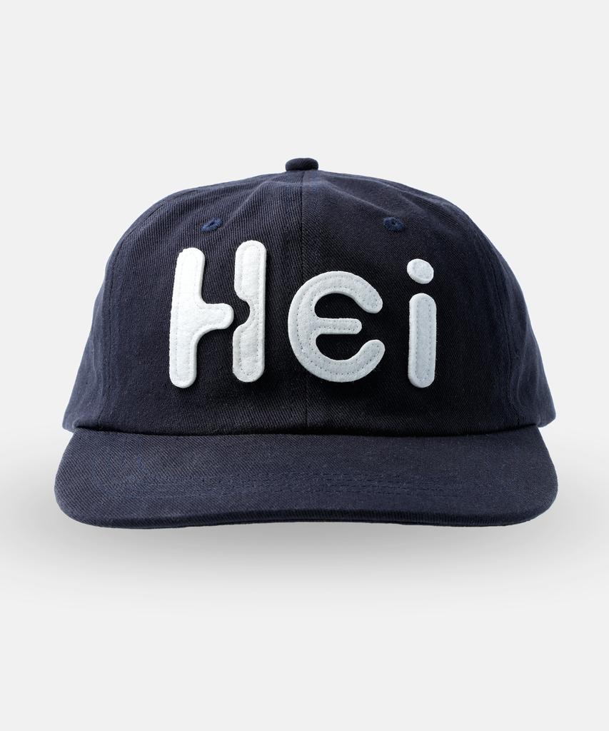 Haisan Hei Big Logo Felt Cap Dark Navy