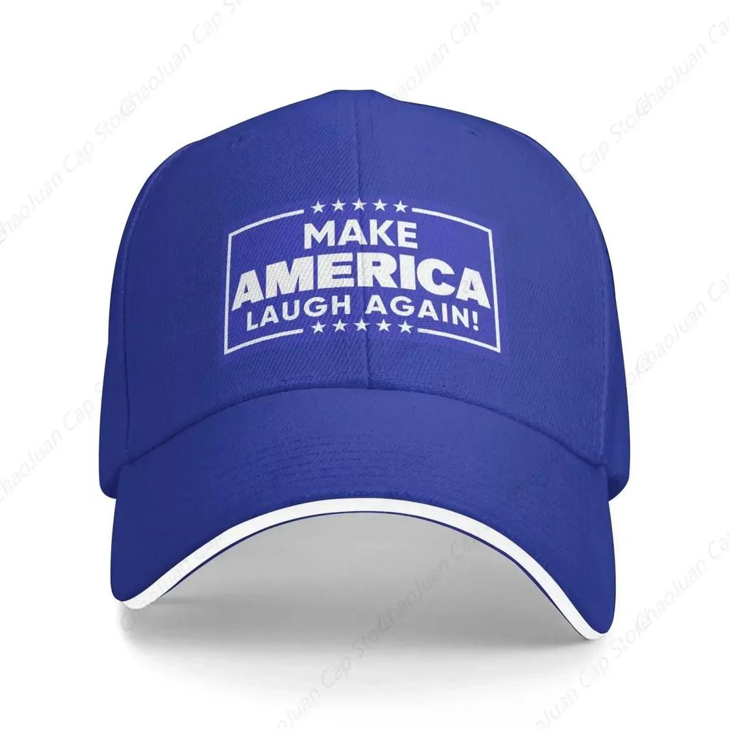 Make America Laugh Again Hat Kamala Harris 2024 Hat Harris for President Trucker Cap for Men Women Gray