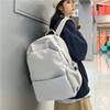 Versatile Japanese-style Backpack for Both Men and Women, A Solid Color Casual Large-capacity Travel Backpack