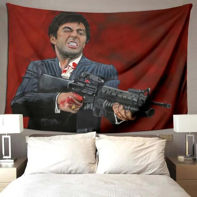 3D Scarface movie pattern printed blanket living room bedroom home decor picnic blankets for children's room bed birthday gift