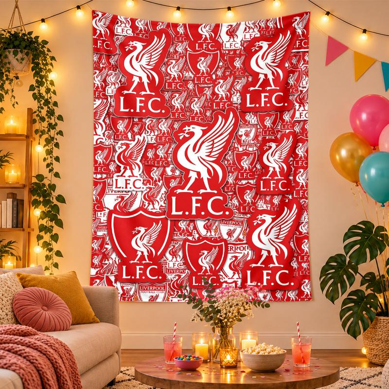 Polyester Wall Tapestry with Liverpool Design, Decorative Hanging for Bedroom Living Room Dorm