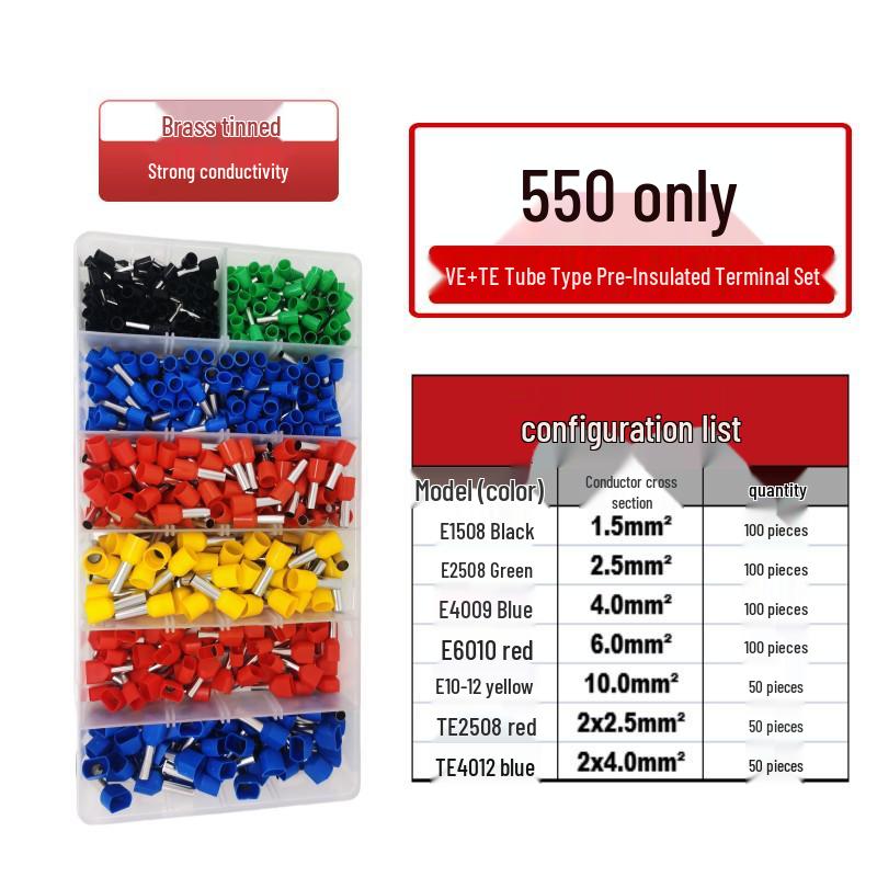 VE Type Copper Tube Cold-Pressed Terminal Pin Set