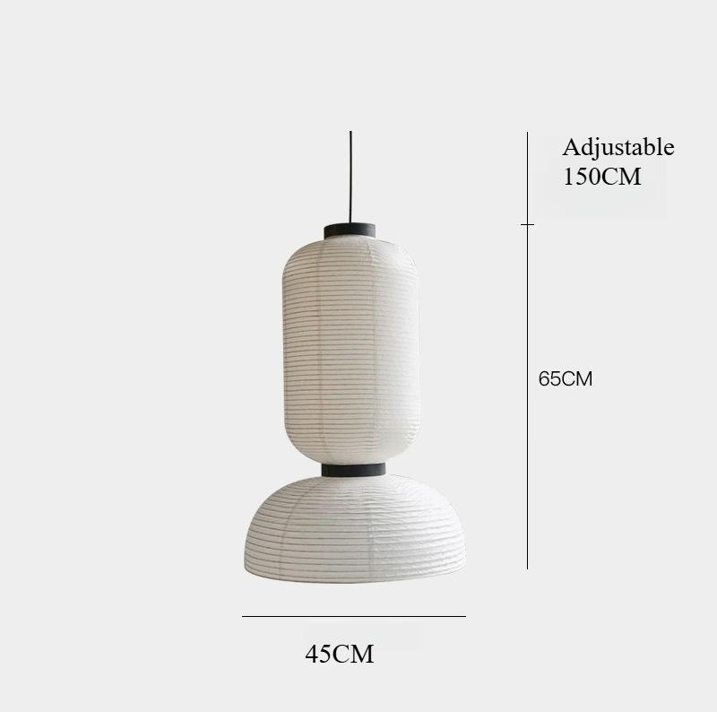 Japanese Simple LED Rice Paper Chandelier Living Room Dining Room Decorative Lamps Lighting Indoor Home