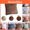 Fluffy Square Cushion Plush Pillow Cover With Soft Coral Fleece Back And Vibrant Colors For Sofa And Bed Decor