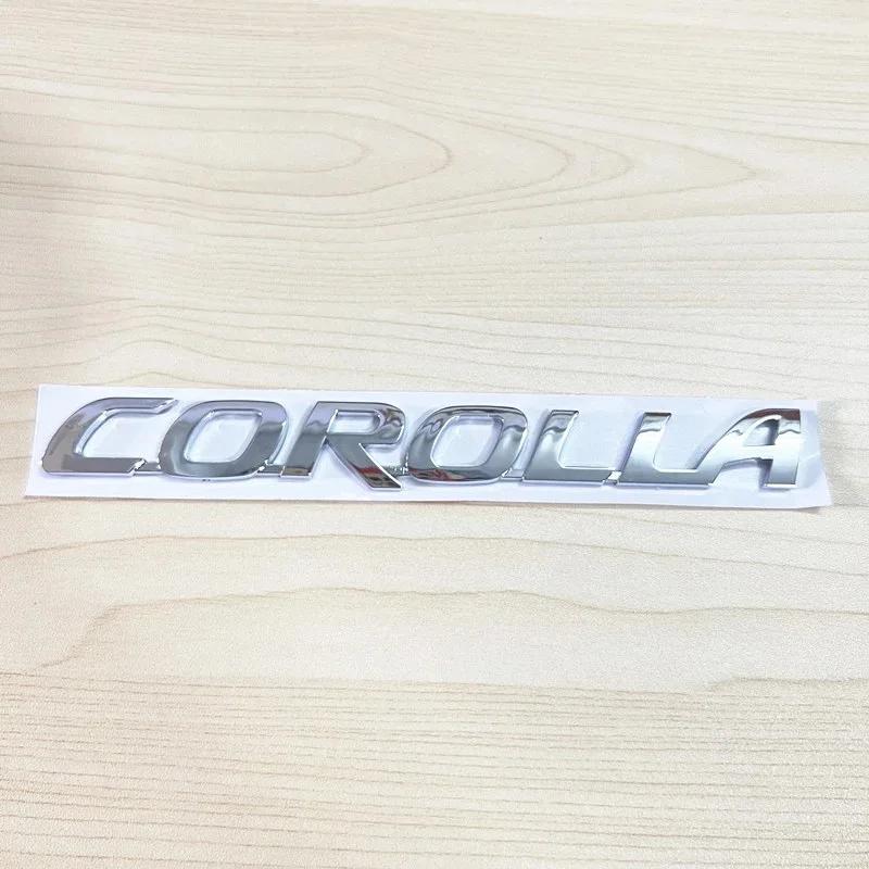 

1Pc 3D Glossy Black Silver Corolla Letters Sticker For Toyota Corolla Trunk Emblem Badge Car Accessories Modified Car Sticker