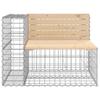 VidaXL Banc de jardin design gabion 92x71x65,5 cm bois massif de pin 834380