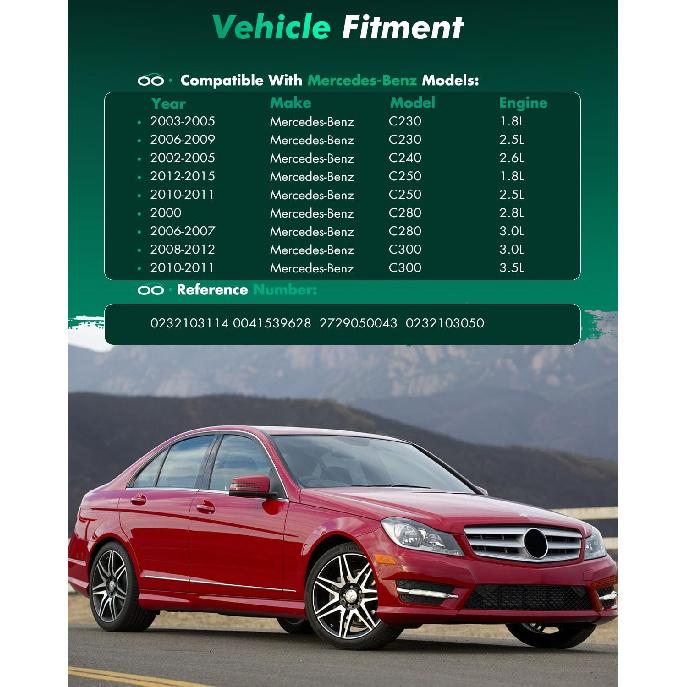 SCITOO 4PCS Camshaft Position Sensor fit for Mercedes-Benz for C230 2003 2004 2005 2006 2007 2008 2009,for Mercedes-Benz for C250 2010 2011 2012 2013